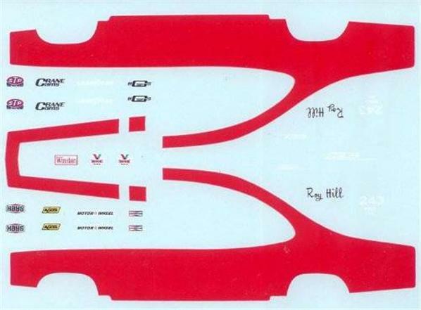 Yesteryear Roy Hill Duster P/S waterslide Drag decal