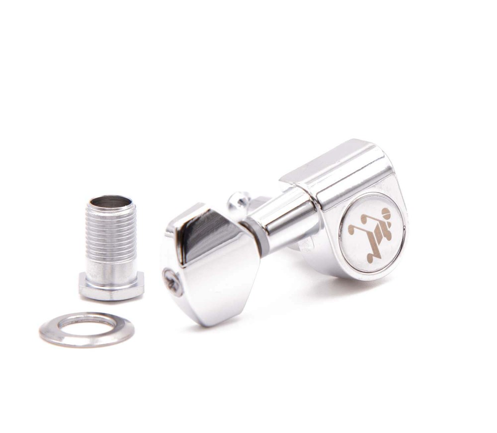 Tone Ninja Import 2-Pin tuner set, 6 Inline staggered, LH, Chrome
