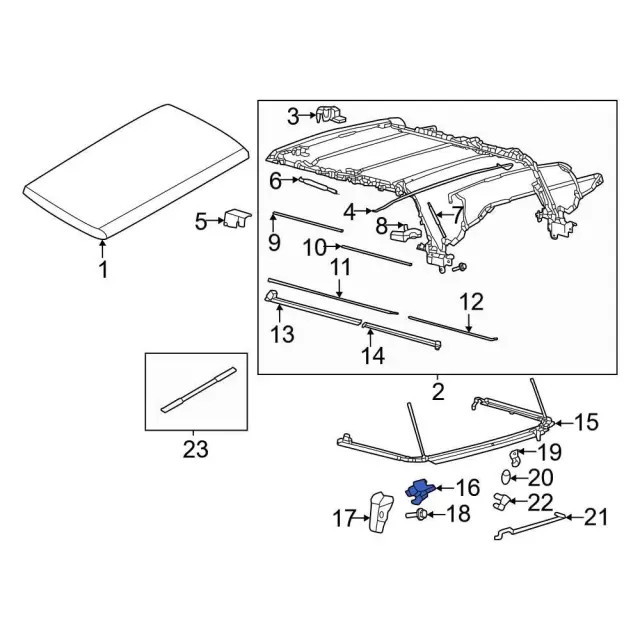 Genuine Ford Latch Assembly - Soft Top M2DZ78515A56B