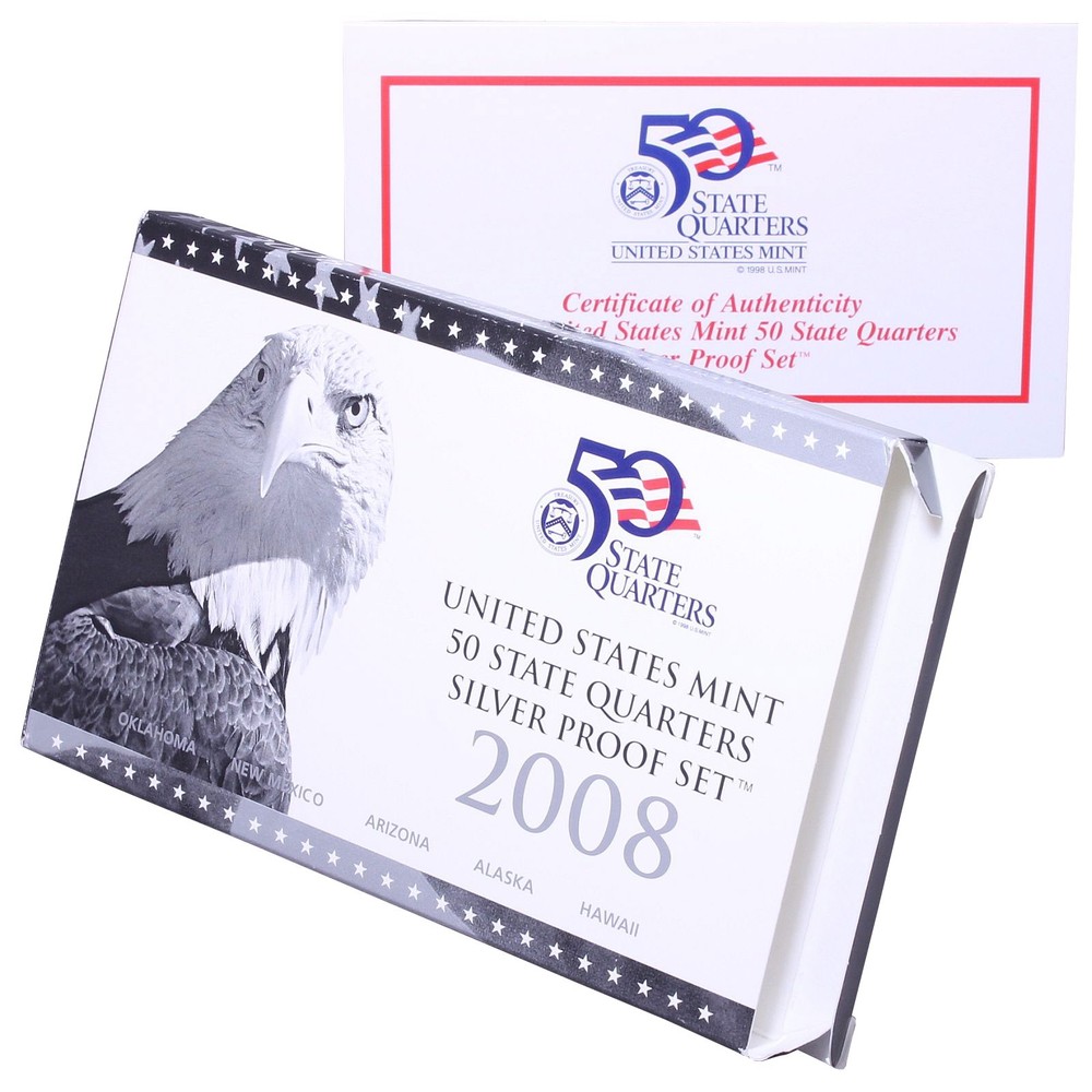 Empty Packaging Replacement Silver Quarter PS Box & COA No Coins 2008