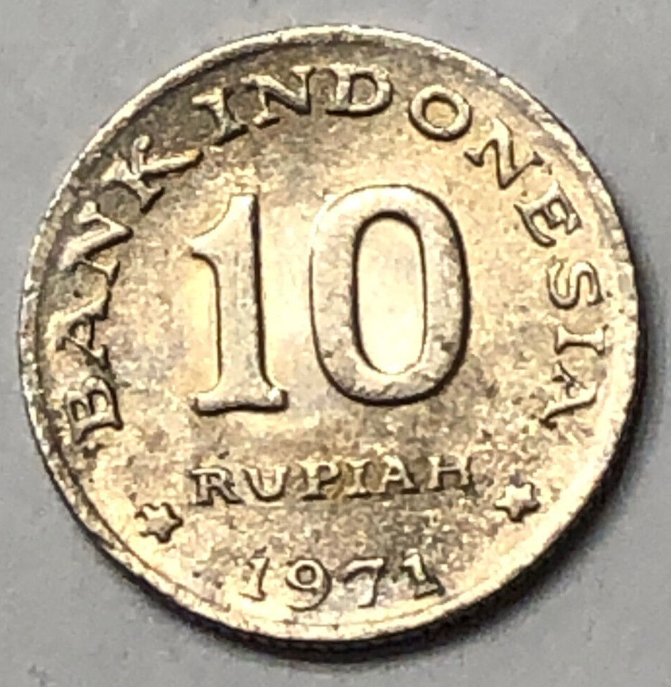 1971 INDONESIA 10 RUPIAH