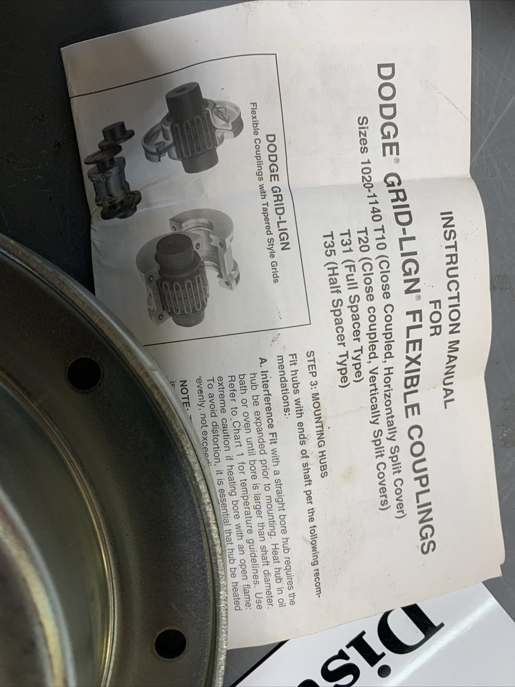 DODGE GRID-LINE FLEXIBLE COUPLING SIZE-9DG-V