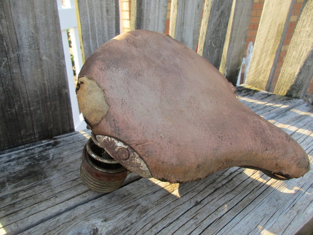 2 EARLY BICYCLE SAETS/SADDLE WITH SPRINGS