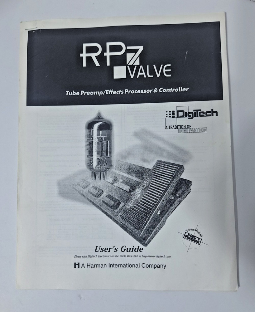Digitech RP7 Valve Guitar Tube Preamp Multi Effects Processor