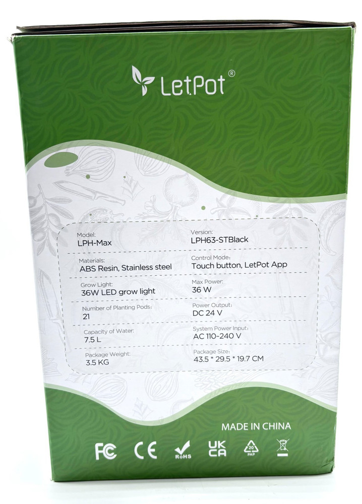 LetPot LPH-MAX Smart 4 in 1 Hydroponics Growing System With Auto-Adding Nutrient