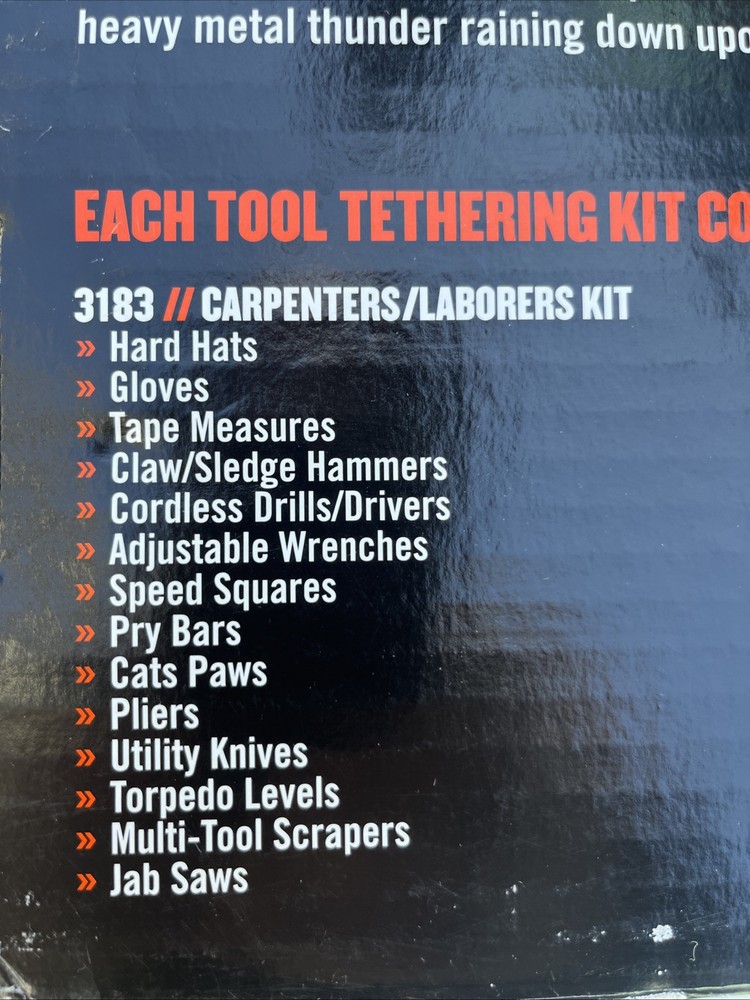 Squids 3183 Carpenter and Laborer's Tool Tethering Kit