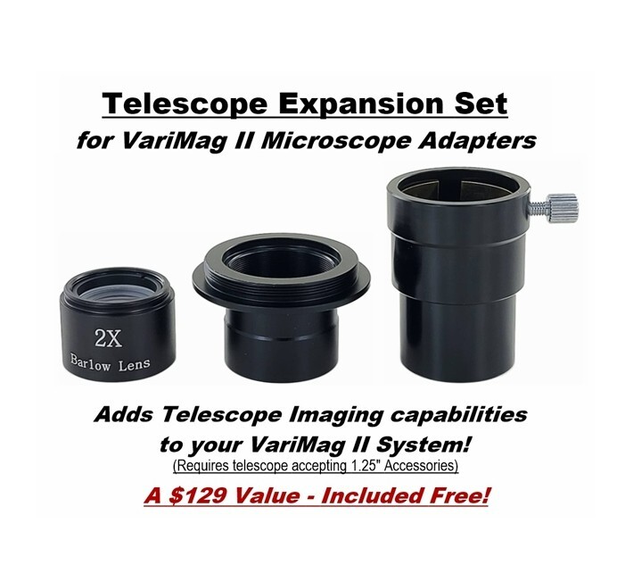 Micro 4/3 - VariMag II Microscope Adapter Set - Save $200 + BONUS Telescope Set!