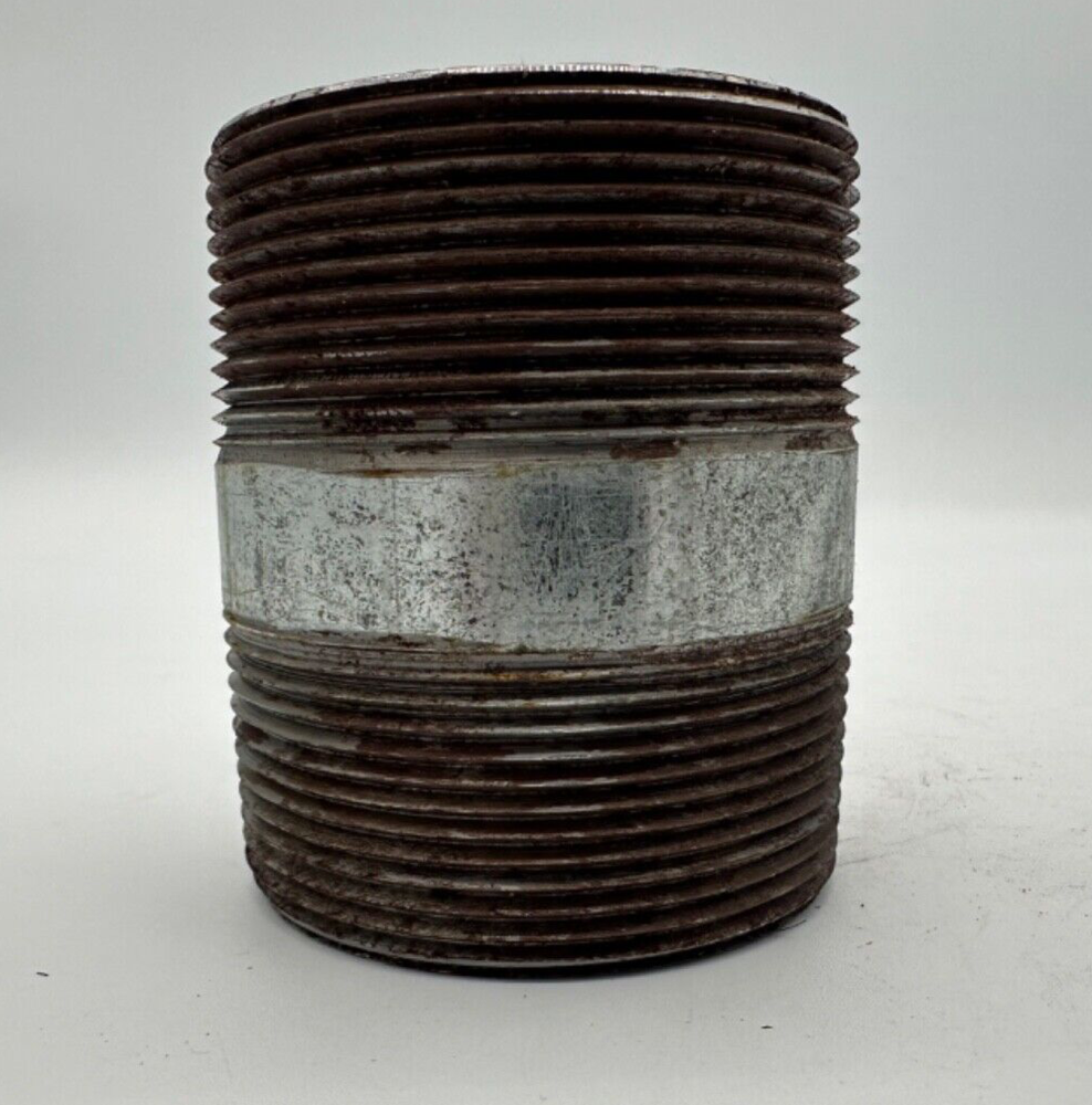 3" x 4" Galvanized Steel Pipe Nipple Schedule 40 Threaded On Both Ends