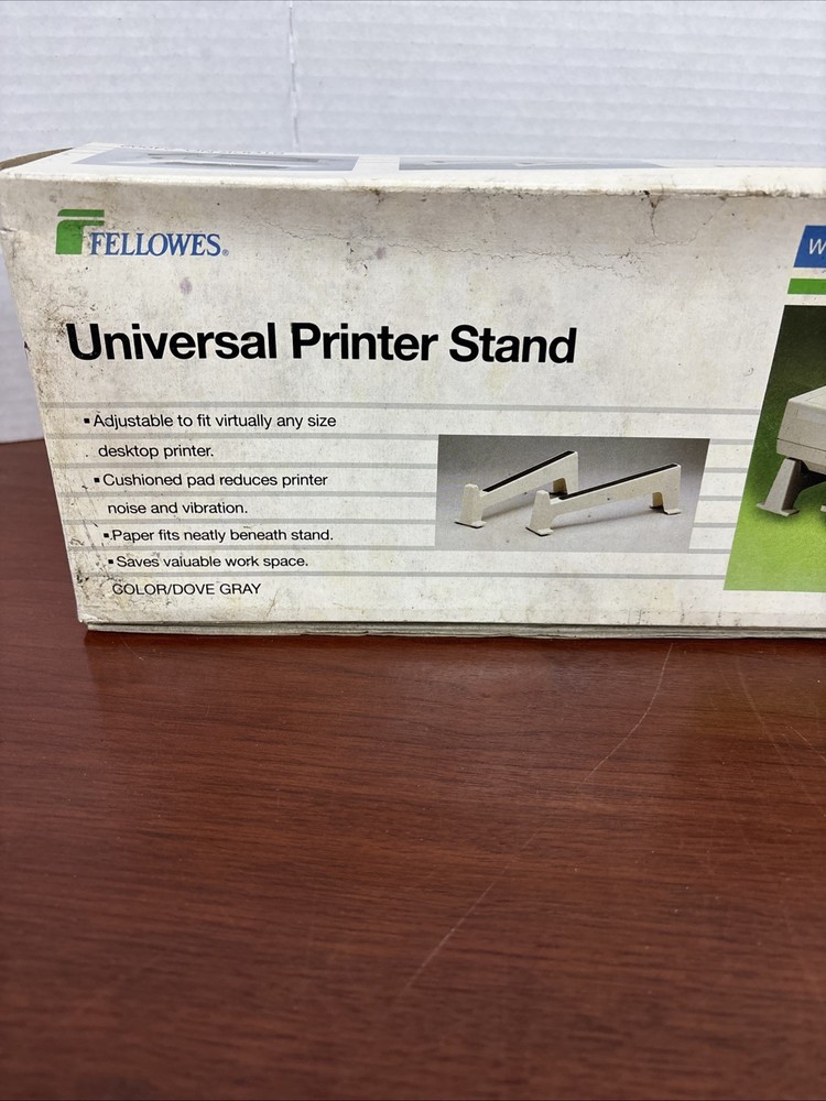 Fellowes Printer Adjustable Stand 2pc Gray 24002 ***New
