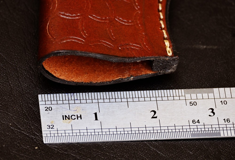 GENUINE LEATHER ENGRAVED CUSTOM HANDMADE SHEATH FOR FIXED BLADE KNIFE EDC