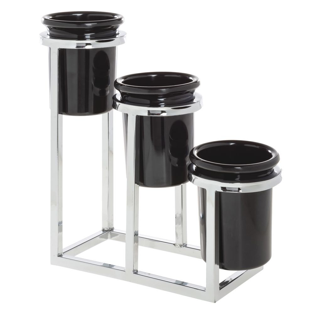 HUBERT® Chrome 3-Tier Flatware Cylinder Holder