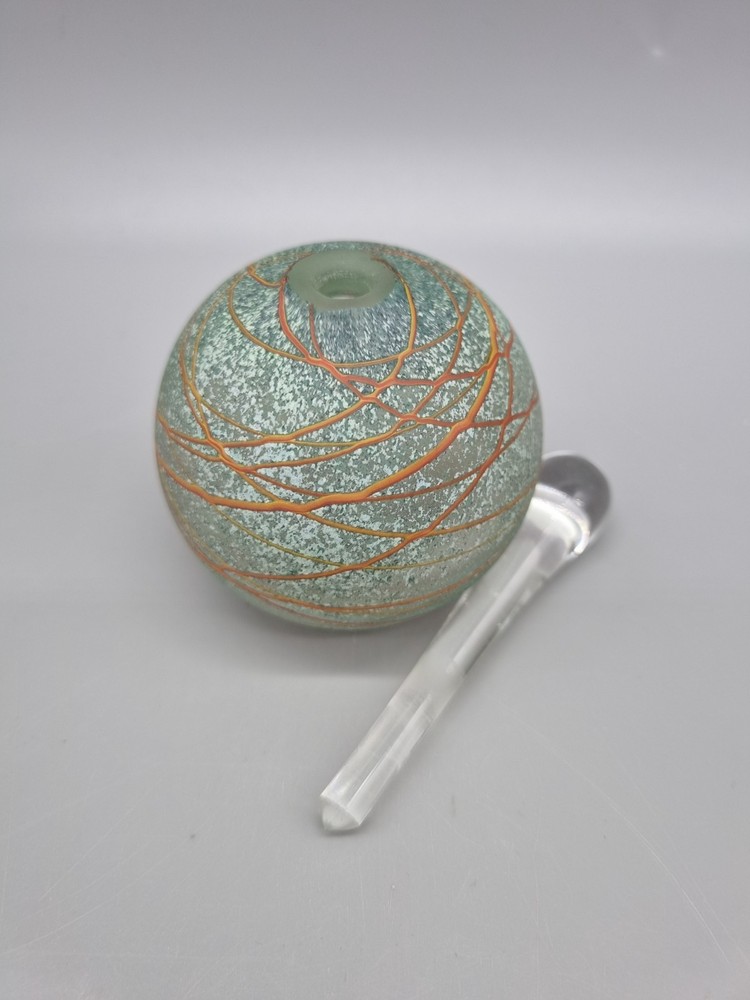 A Will Shakespeare Hand Blown Perfume Bottle & Stopper, Signed To Base 'Shake'