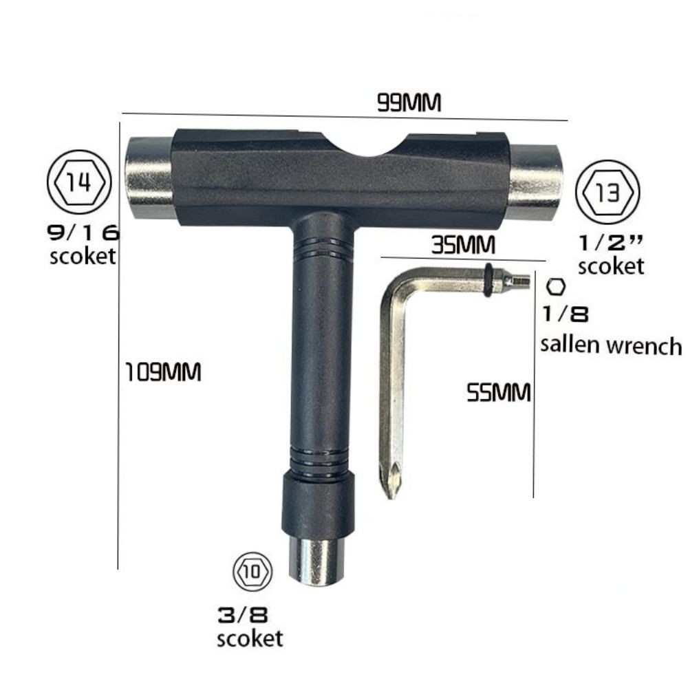MultiFunction Roller Skate T Tool Skateboard Accessories