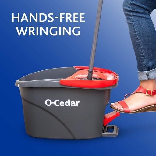 Microfiber Spin Mop and Bucket Floor Cleaning System with 3 Extra Refills