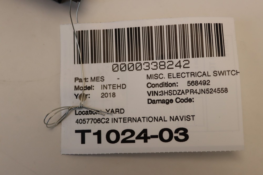 2017-2024 INTERNATIONAL LT625 / NAVISTAR HAZARD LIGHT CONTROL SWITCH BUTTON OEM
