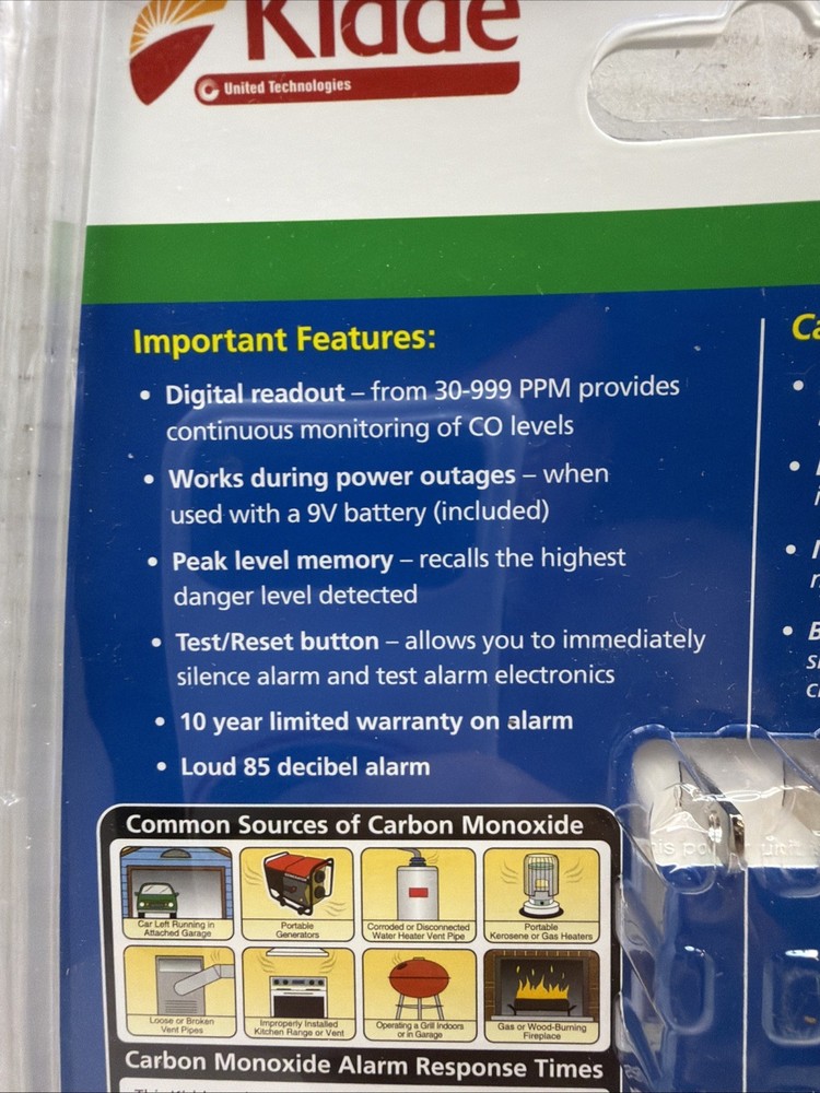 Kidde 900007601 Nighthawk Carbon Monoxide Alarm with Digital Display - White