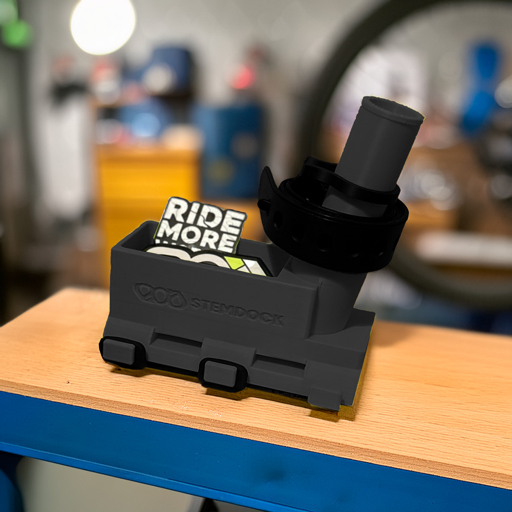 Stem-Dock Bicycle Handlebar Control Centre Service Mount. Bicycle workshop tool.