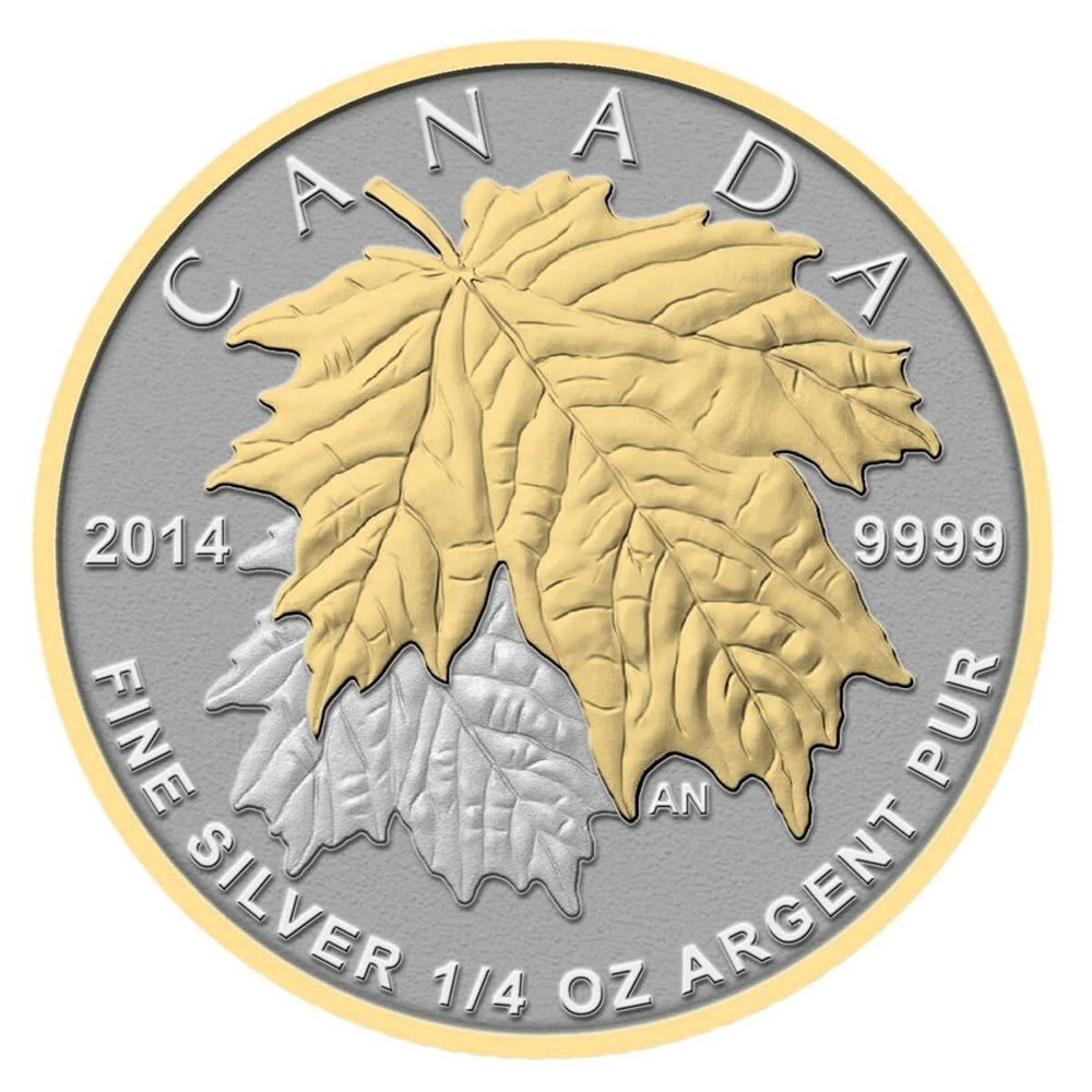 2014 Canadian 5-Coin Silver Reverse Proof Maple Leaf Set