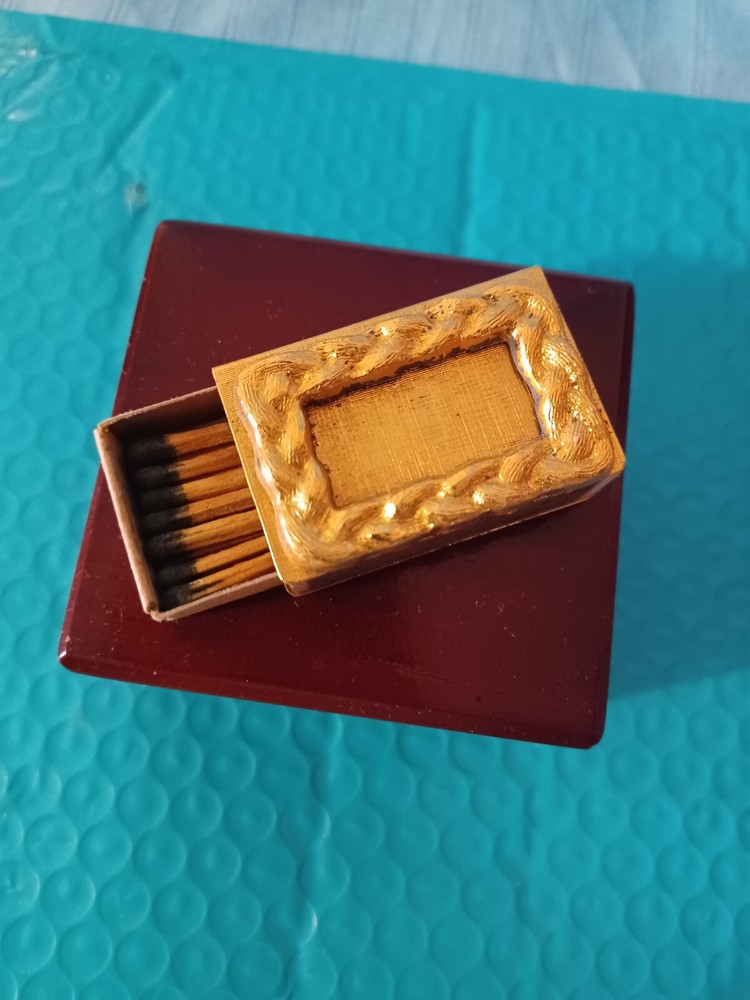 Vintage Match Holder Box With Matches