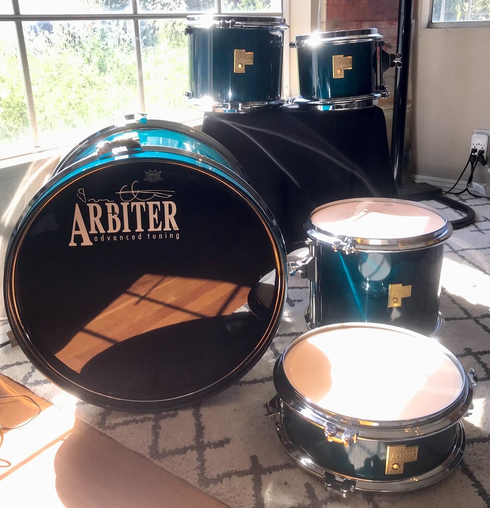 Arbiter AT ‘Advanced Tuning’ Teal Blue Drum Kit