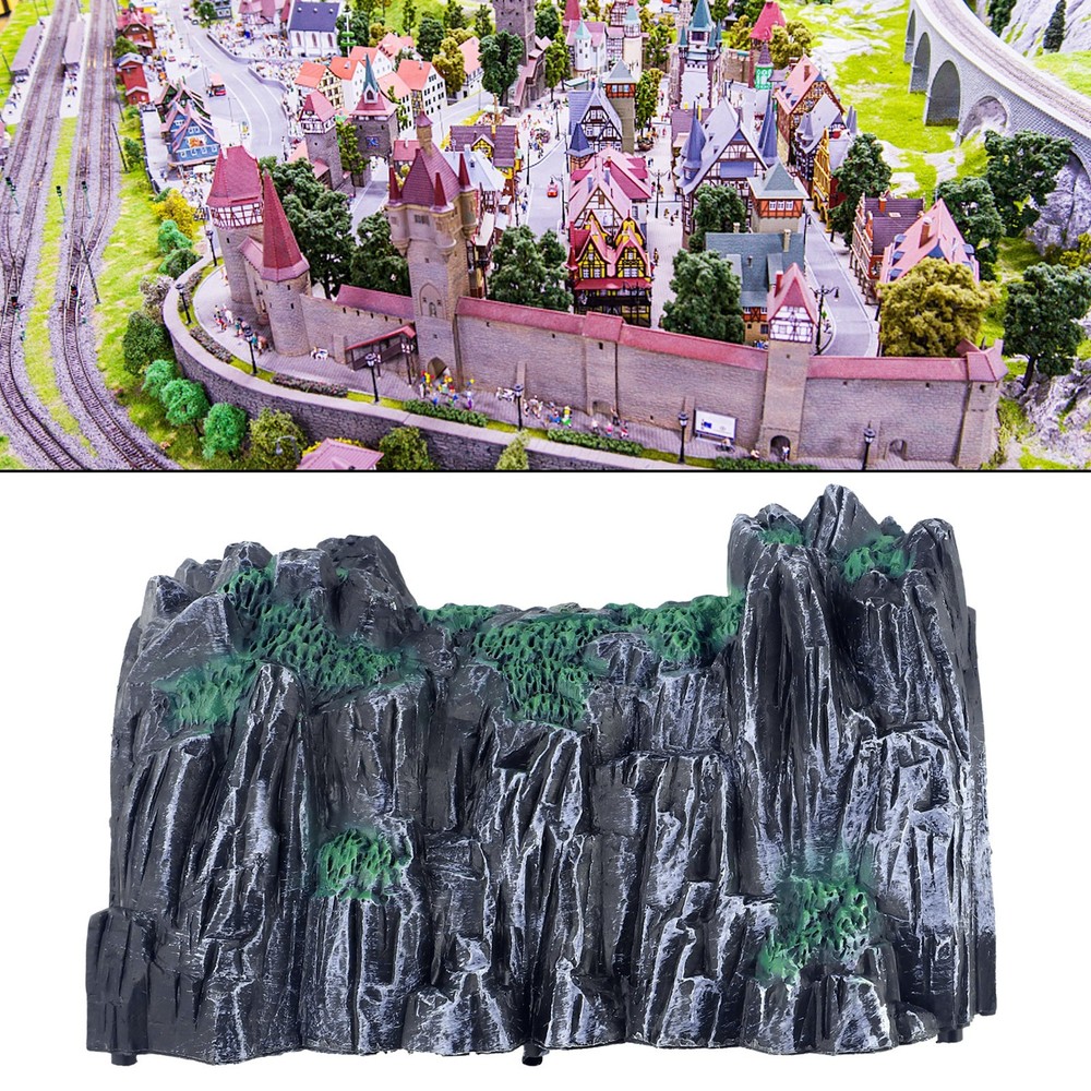 Plastic Railway Tunnel Accessory for Cave Simulation in Model Railroads