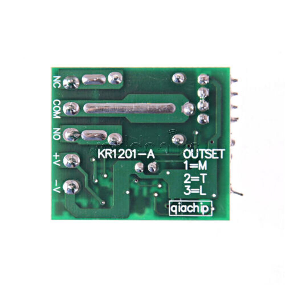 12V 1-Channel Wireless Relay Switch 433Mhz Remote Control Switch Receiver Module