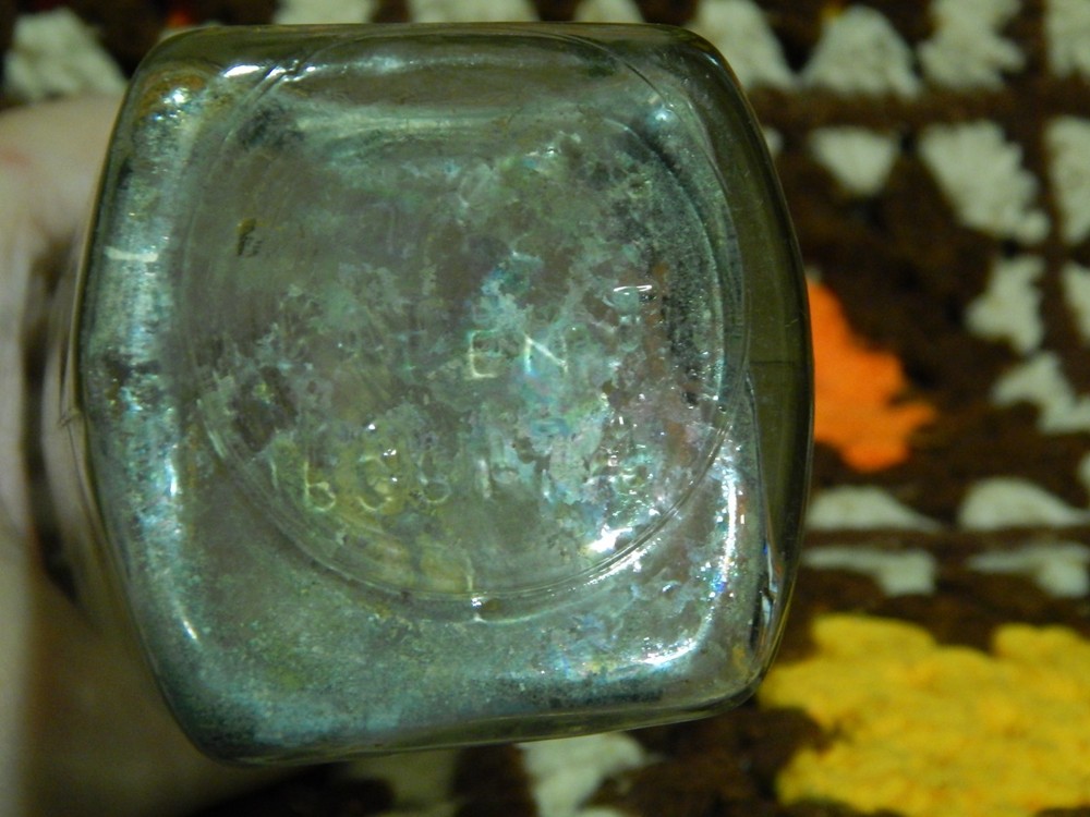 Vintage 'Old Witch' Embossed 2 Sides Indented/Ribbed 7.5'' Bottle Empty