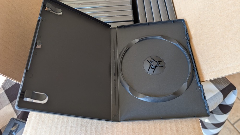 25 DVD Single Disc Black Cases