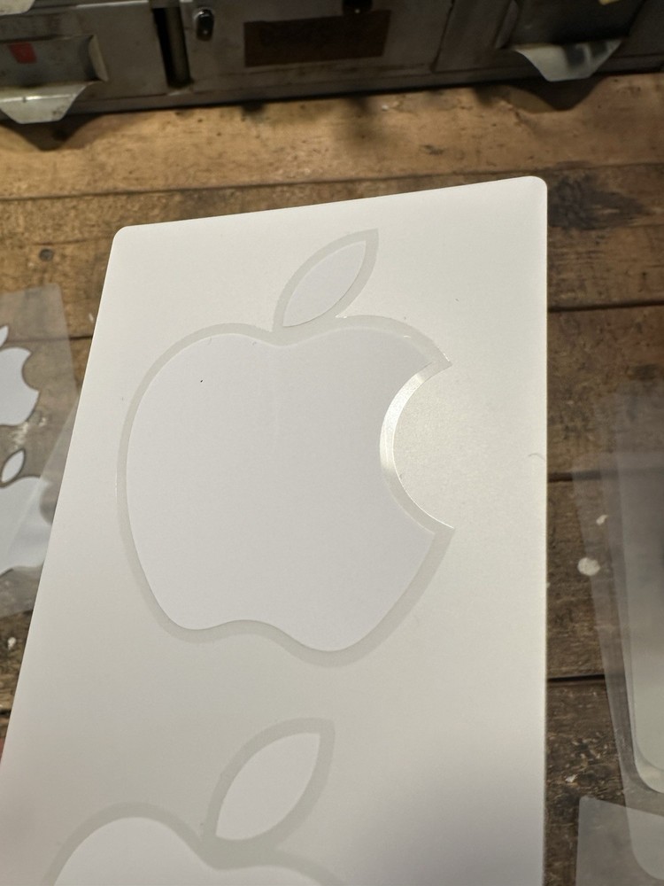 Apple Stickers - White - From iPhone 📱 Sticker 2 Pack OEM Apple