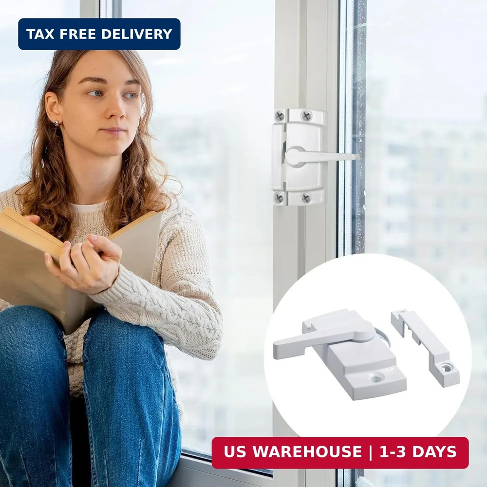 2 Pack Window Sash Locks Window Latches Replacement Cam Action White Window-Lock