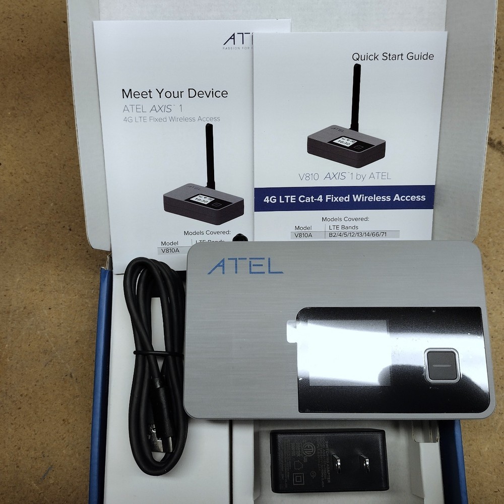 ATEL Axis 1 4G LTE Fixed Wireless Access V810A w/Battery & USB Adptr - OpenBox