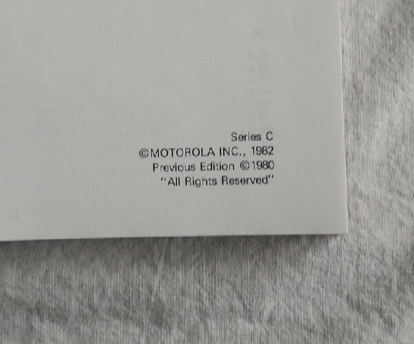 Motorola Memory Data Manual (1982) Trade Paperback