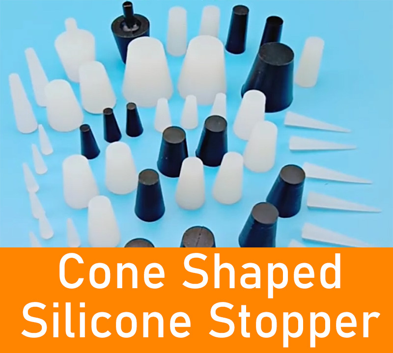 Silicone Stopper Soft Elasticity Cone Shaped Rubber Plug for M2 ~ M40 Hole Size