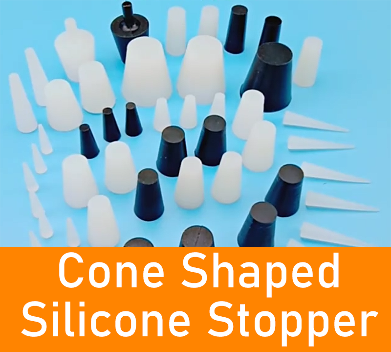 Silicone Stopper Soft Elasticity Cone Shaped Rubber Plug for M2 ~ M40 Hole Size