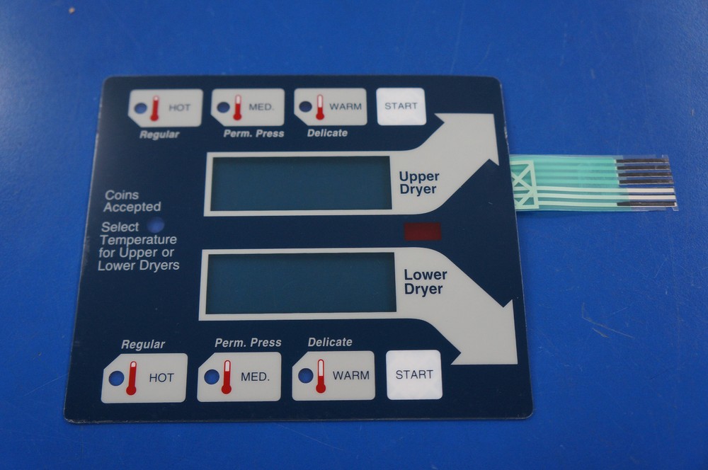 Computer Blue Touch Pad / Keypad. For Dexter Dryer # 9801-059-004