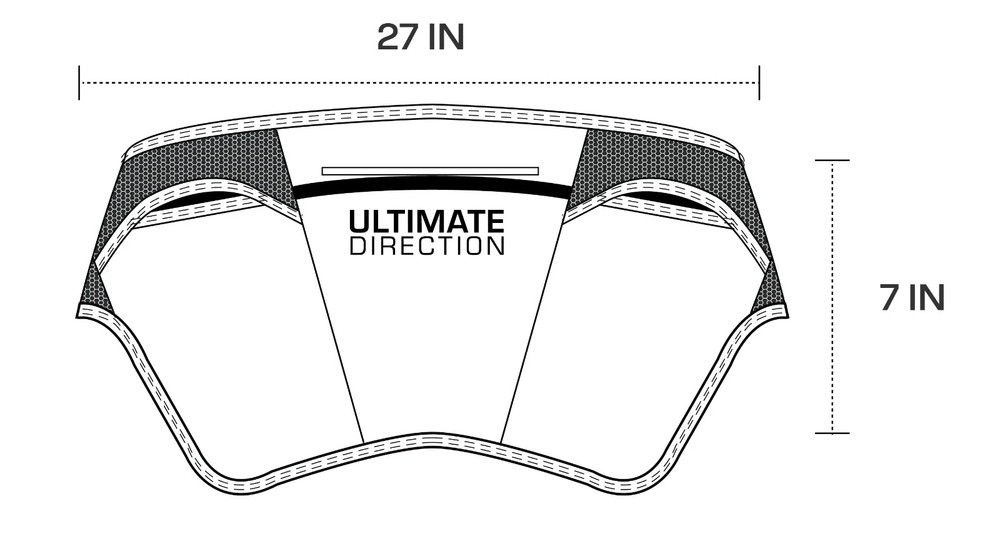 Ultimate Direction L6326 Black Hydrolight Belt Size S