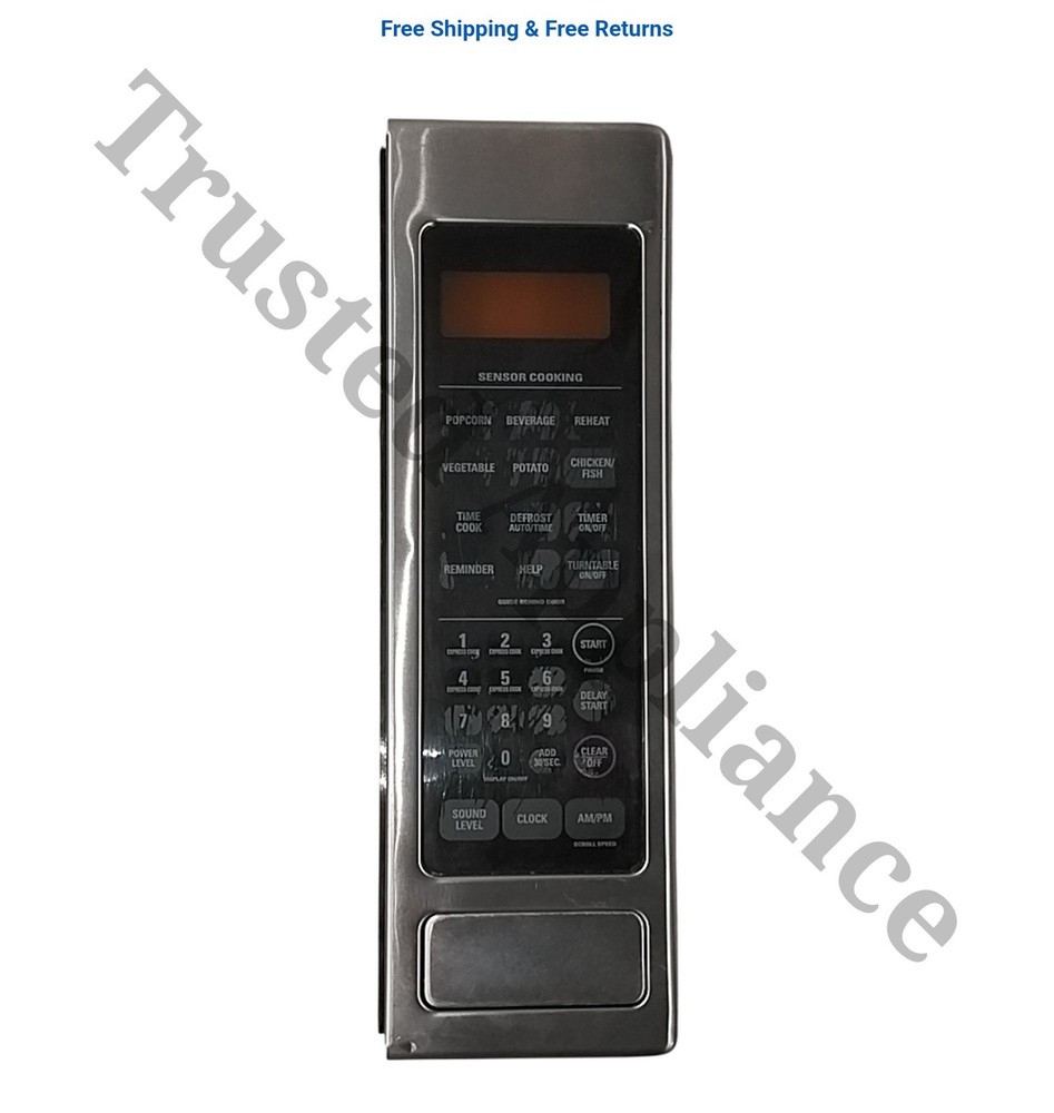 GE Microwave Control Panel WB07X10844 SILVER