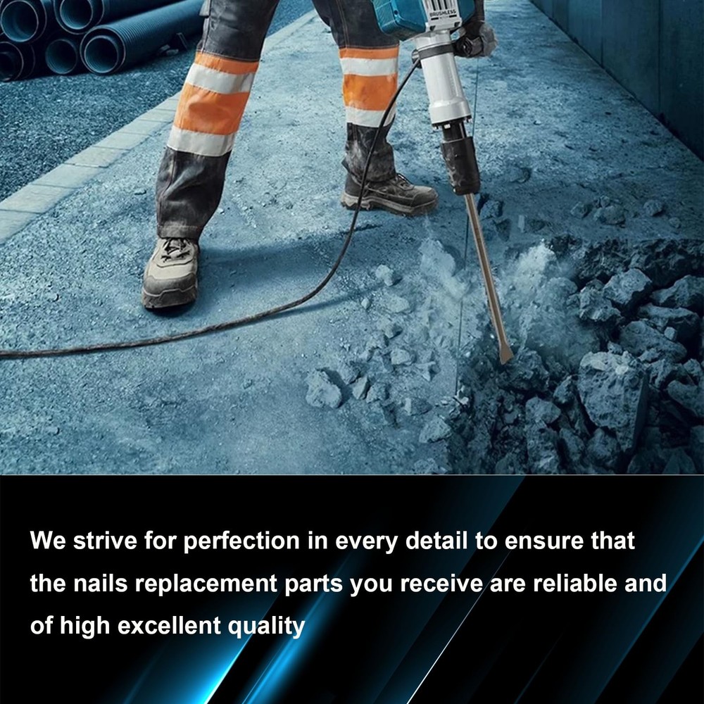 3/4" Width 14" Long Pneumatic Air Hammer Chisel Set Flat and Point Bits