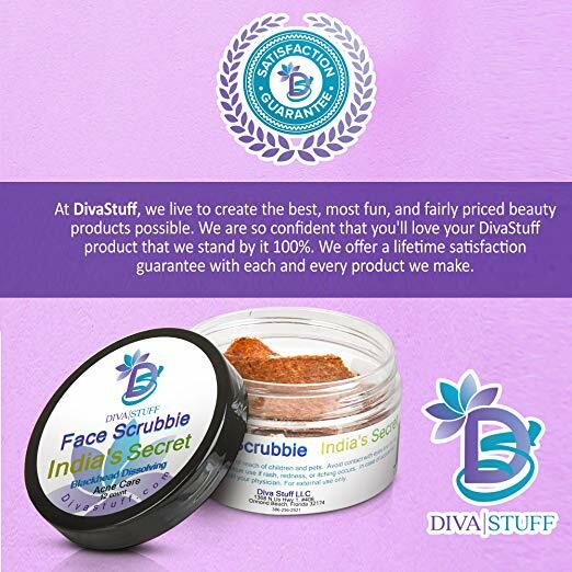 Diva Stuff India's Secret Blackhead Dissolving Face Scrubbies w/Tumeric 12 pack