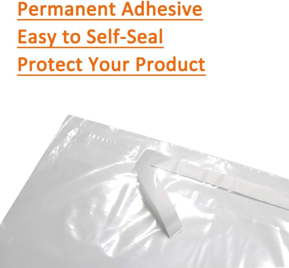 300 Count 9x12 Clear Self-Seal Poly Bags with Suffocation Warning - Durable, ...