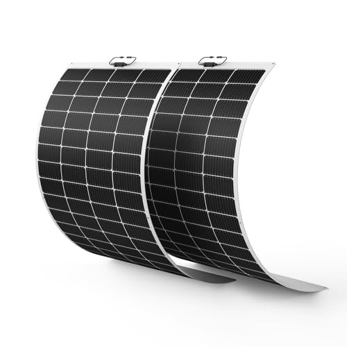400W Flexible Solar Panel Set (2x200W), Cool-Running White Design, 200W (2PCS)