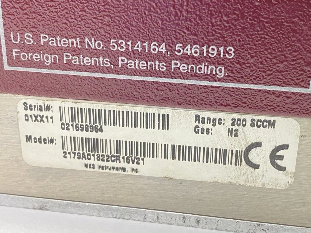 MKS 2179A01322CR16V21 Mass-Flow Controller 200SCCM