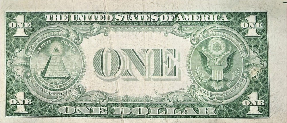 1935E $1 Dollar Bill Silver Certificate Note Error Gutter Fold W Error Cutting
