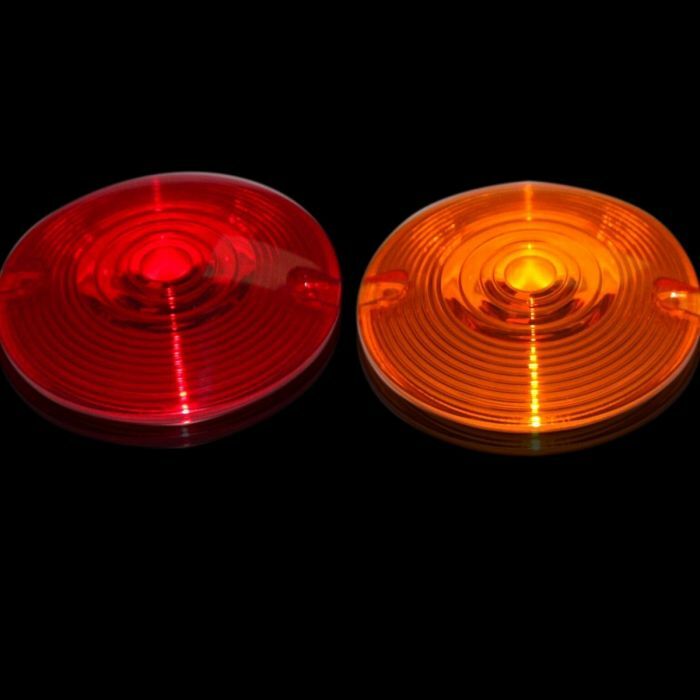 Custom Dynamics Harley-Davidson - Amber Flat Style lenses for Incandescent Bulbs