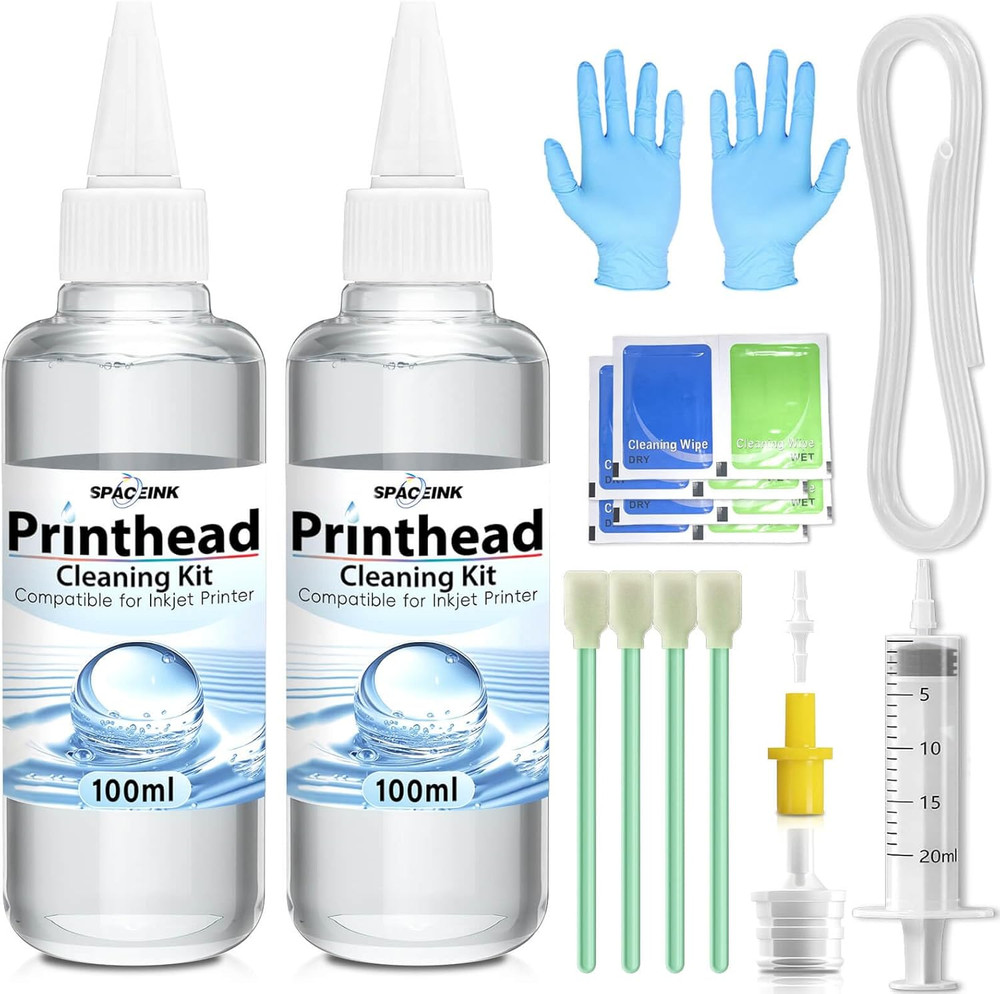 Spaceink Printhead Cleaning kit 200mL for E pson Printer, Printer Cleaning Kit f