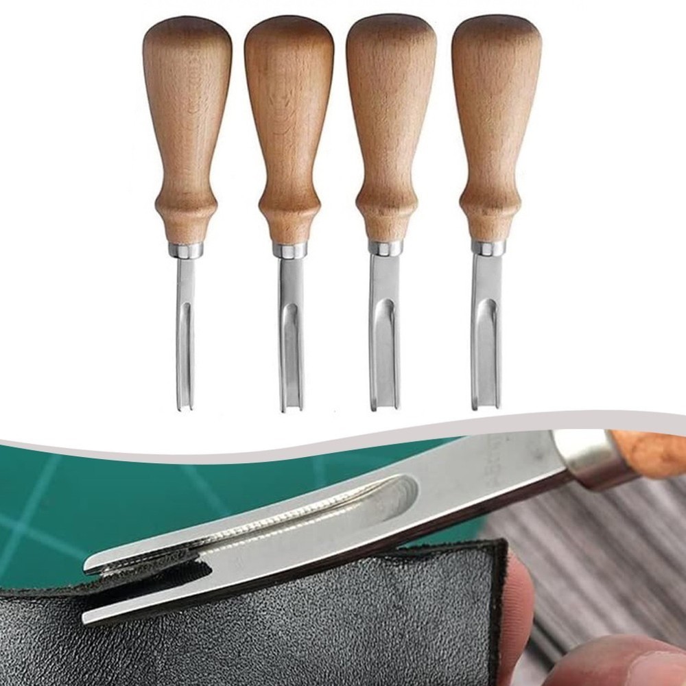 Portable Leather Edge Tool with Multiple Blade Sizes Suitable for Workshops