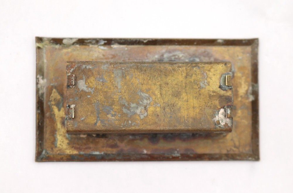 Vintage 3.25 in. Rectangular Brass Window Sash Lift