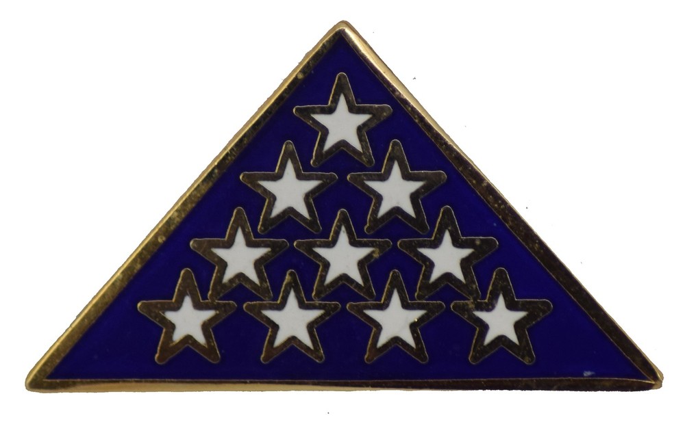 FOLDED FLAG HAT PIN