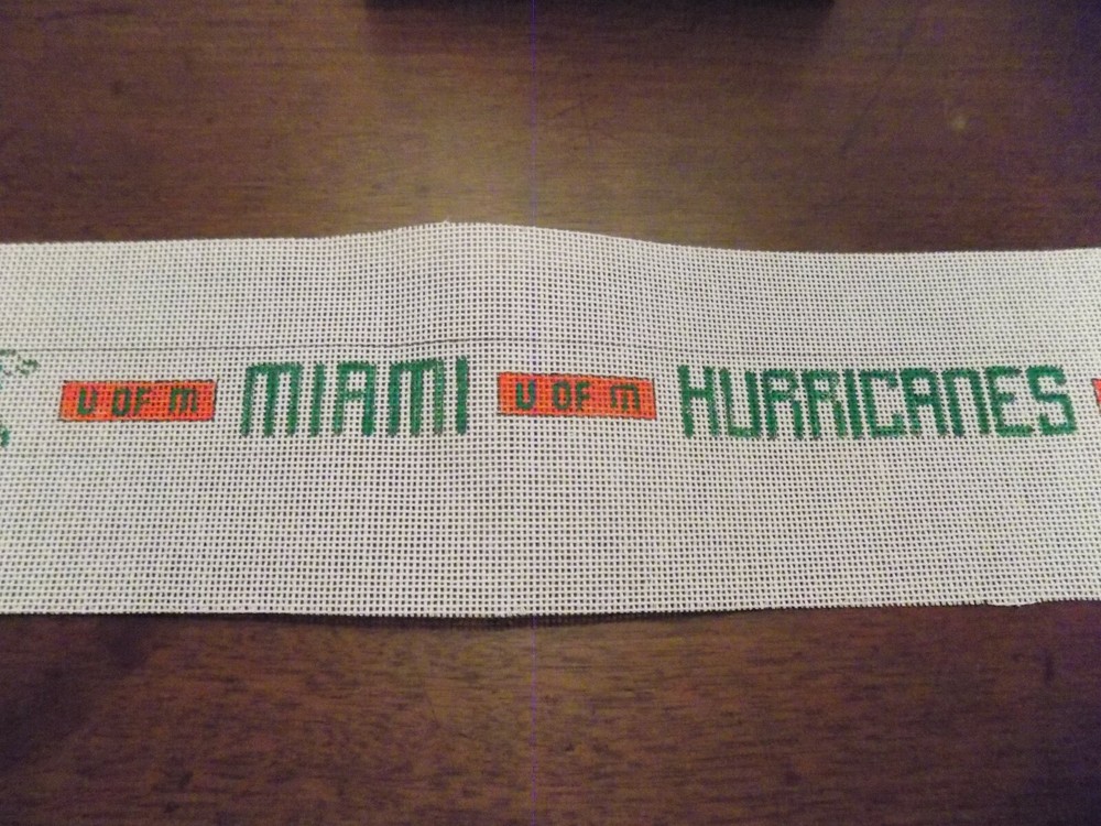 HAND PAINTED MIAMI HURRICANES BELT