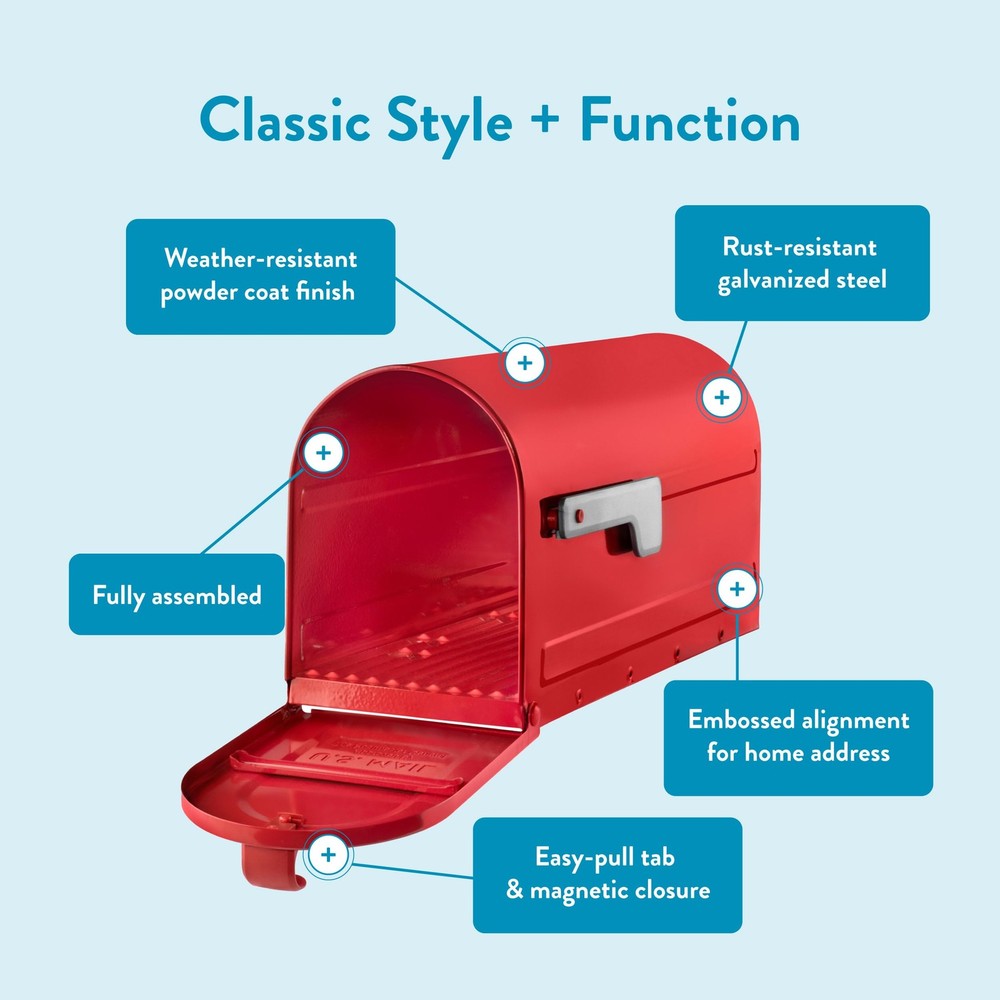 7600R MB1 Mailbox, Medium Red